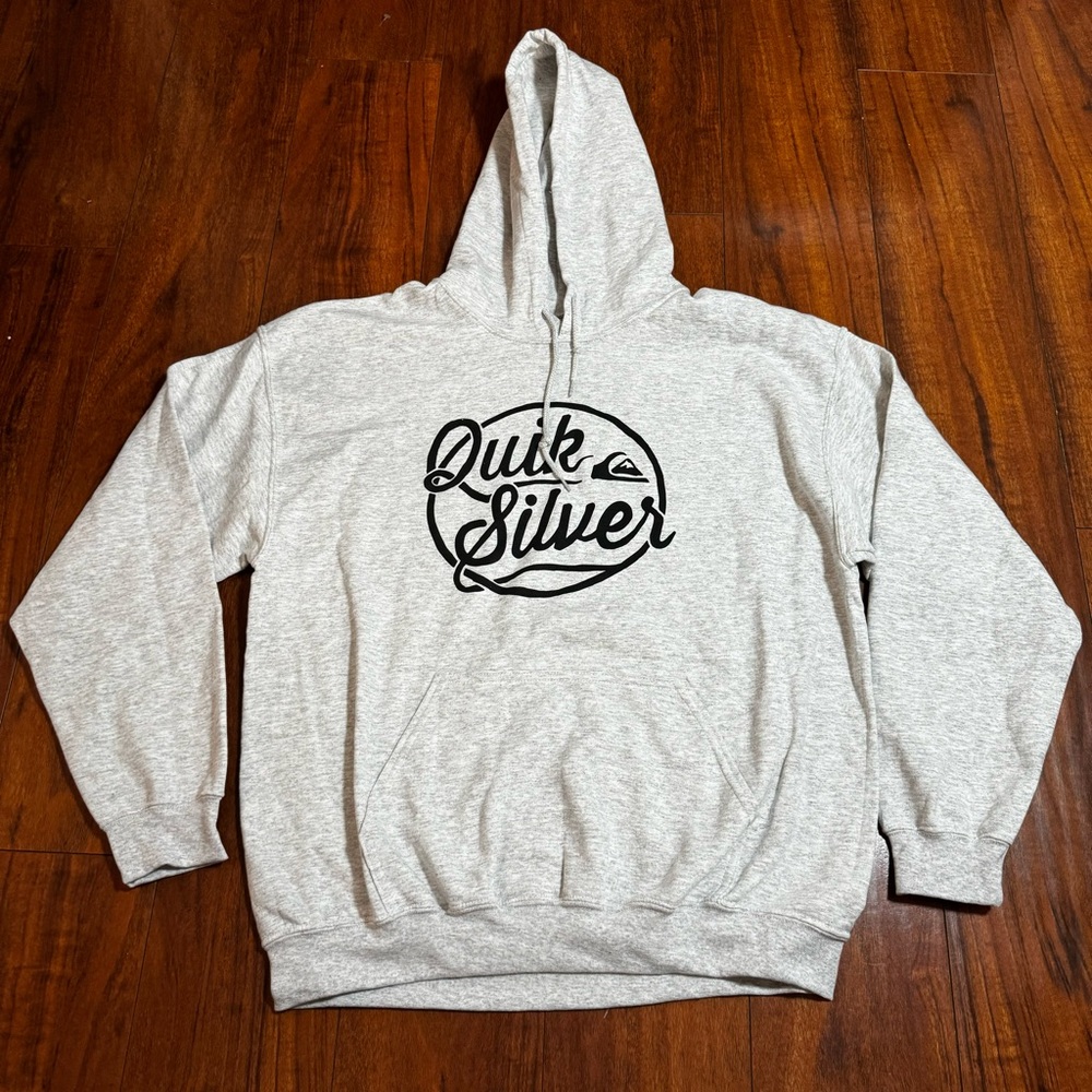 NEW QUIKSILVER GRAY HOODIE SZ LARGE L